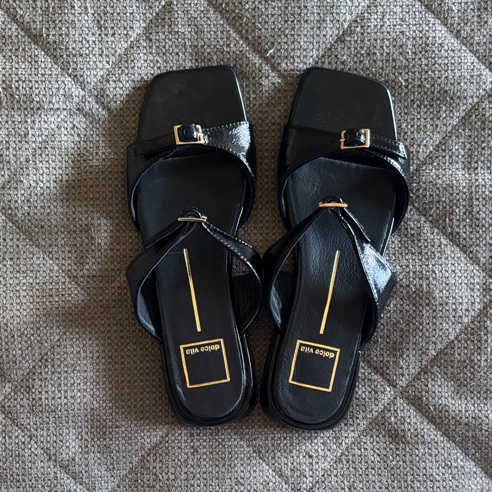 Dolce Vita - Black Patent Women's Sandals